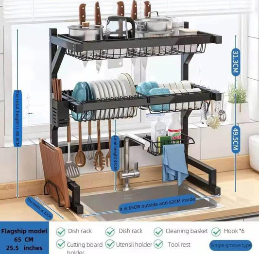 escurridor de platos 2 niveles